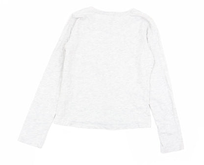 Preloved Primark Girls Grey   Basic T-Shirt Size 9-10 Years - Back
