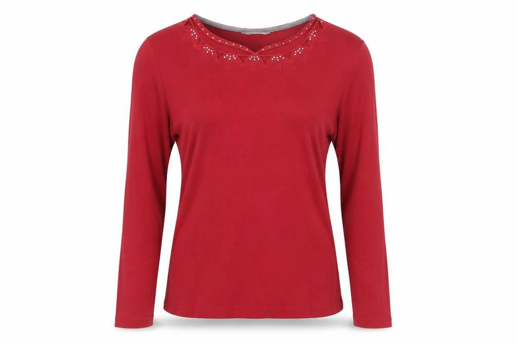 Anna rose Womens Red   Basic T-Shirt Size M