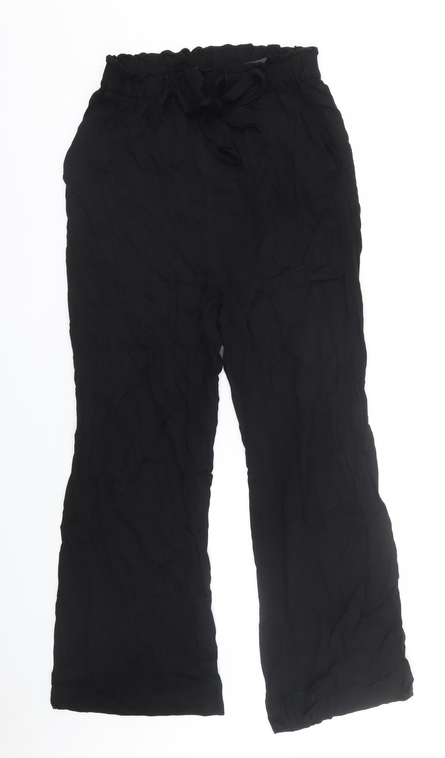 H&M Womens Black   Capri Trousers Size 10 L27 in