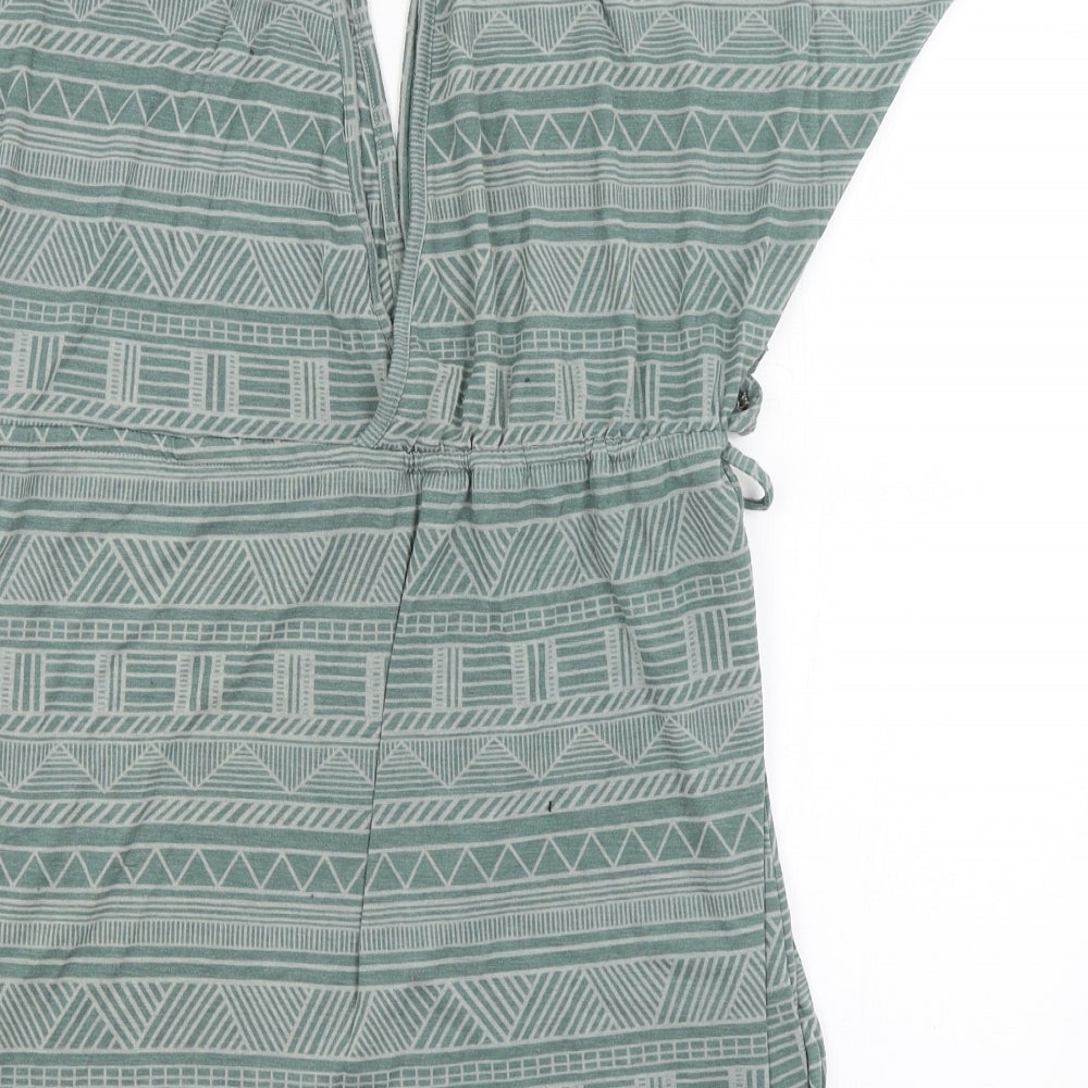 Primark Womens Green Geometric  Basic T-Shirt Size M