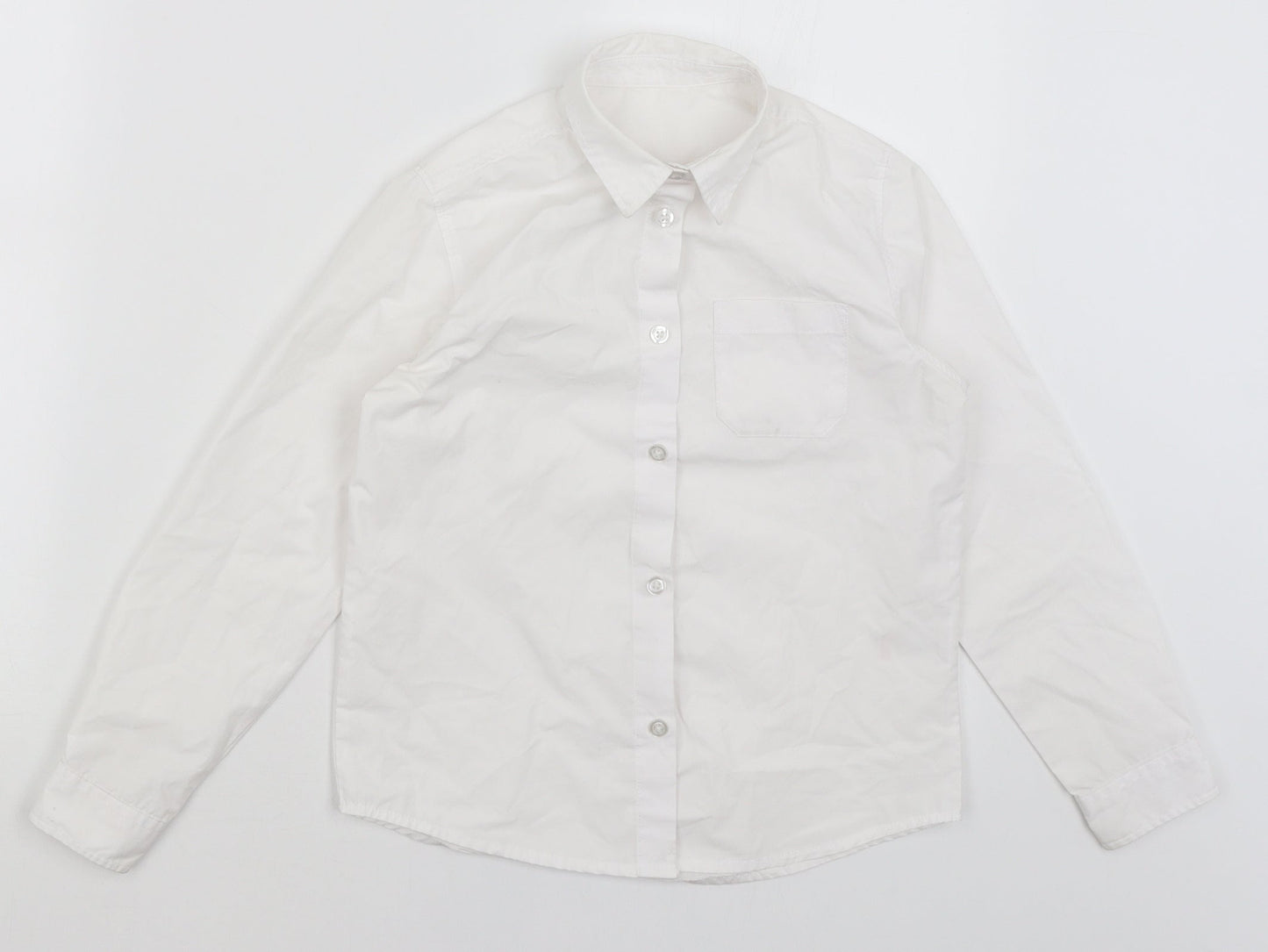 Pep & Co Boys White   Basic Button-Up Size 8-9 Years