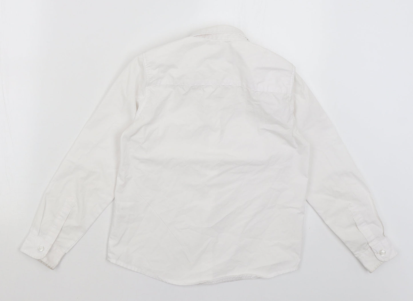 Pep & Co Boys White   Basic Button-Up Size 8-9 Years