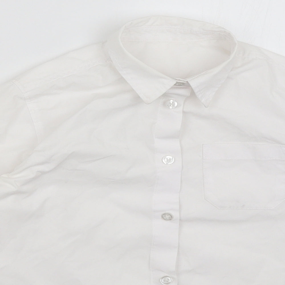 Pep & Co Boys White   Basic Button-Up Size 8-9 Years