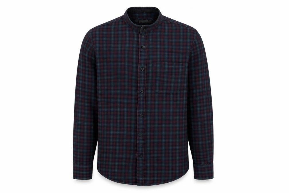 River Island Mens Blue Plaid   Button-Up Size XS