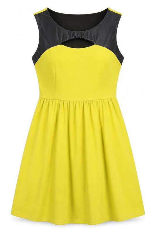 Savida Womens Yellow   Fit & Flare  Size 12