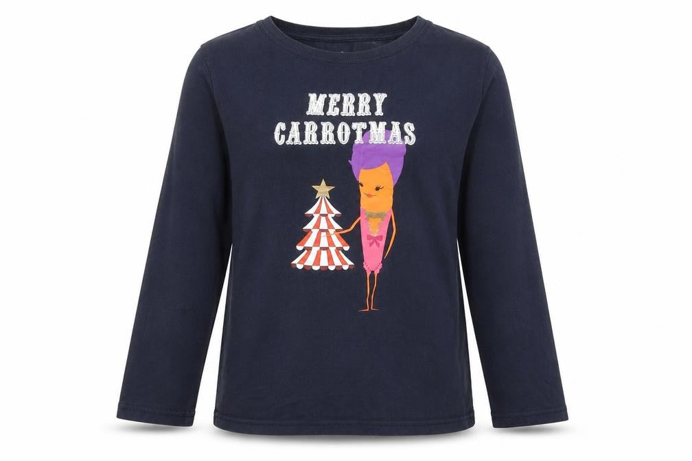 Avenue Womens Blue Solid  Top Pyjama Set Size M  - Merry Carrotmas