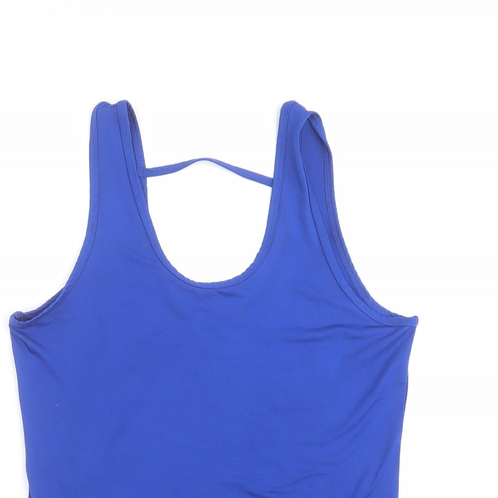 Race at Your Pace Womens Blue   Basic Tank Size L