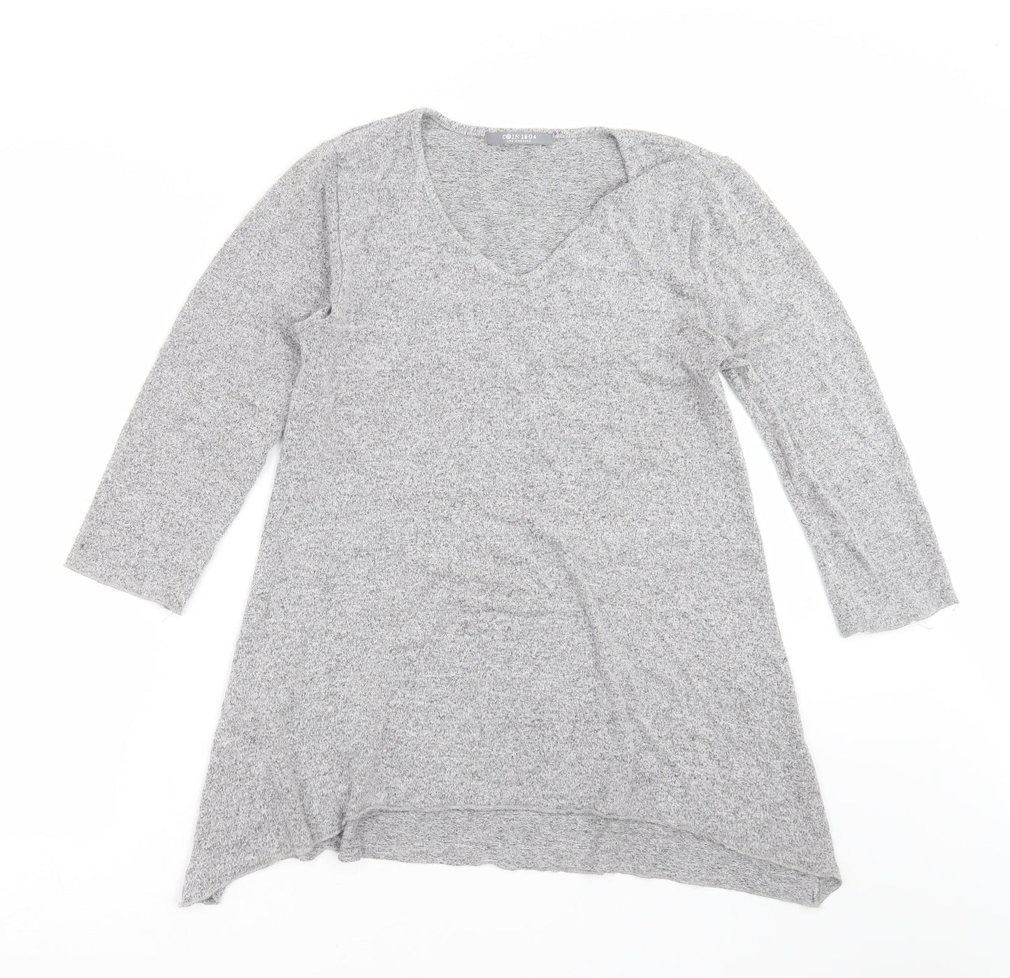 COIN 1804 Womens Grey  Knit Pullover Jumper Size M