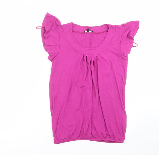 Papaya Womens Purple   Basic T-Shirt Size 8