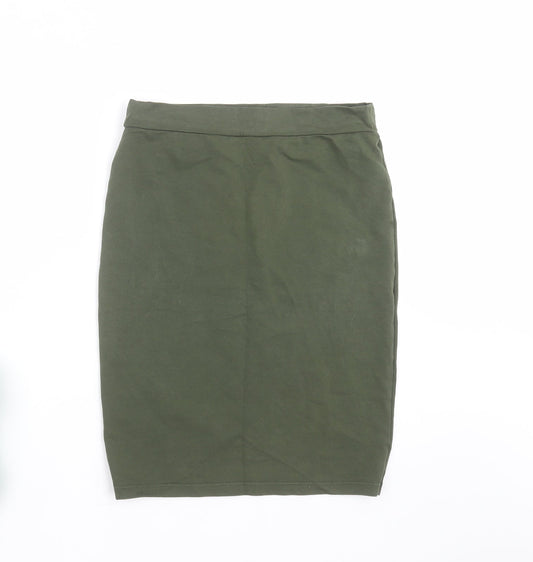 FOREVER 21 Womens Green   Straight & Pencil Skirt Size M
