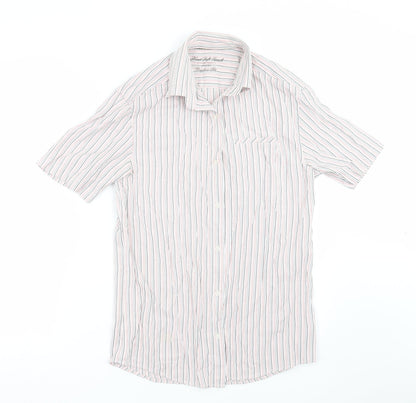 Preloved NEXT Mens Pink Striped   Button-Up Size S - Front