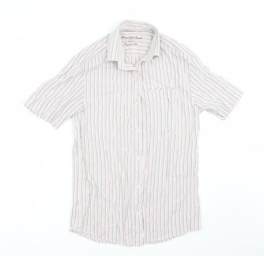 NEXT Mens Pink Striped   Button-Up Size S