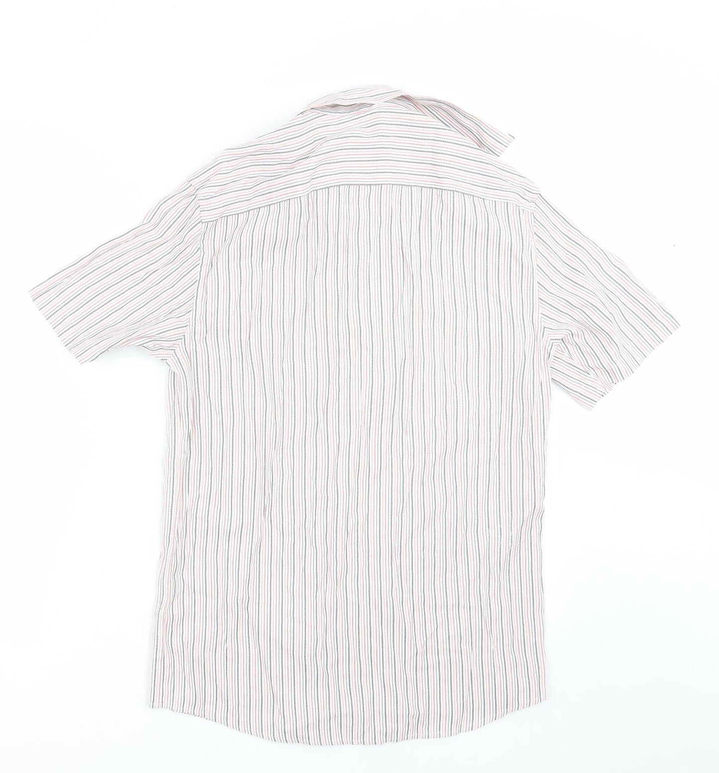 NEXT Mens Pink Striped   Button-Up Size S