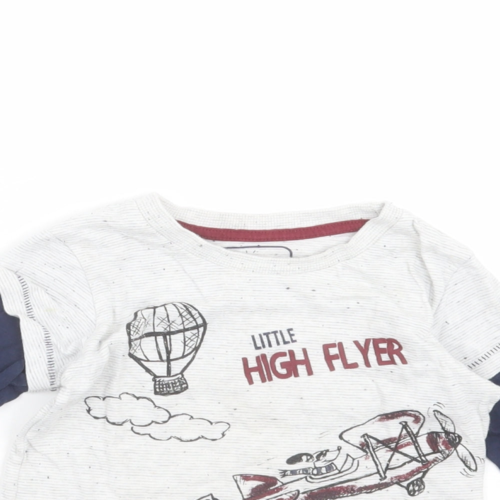 Matalan Boys Grey   Basic T-Shirt Size 18-24 Months  - high flyer