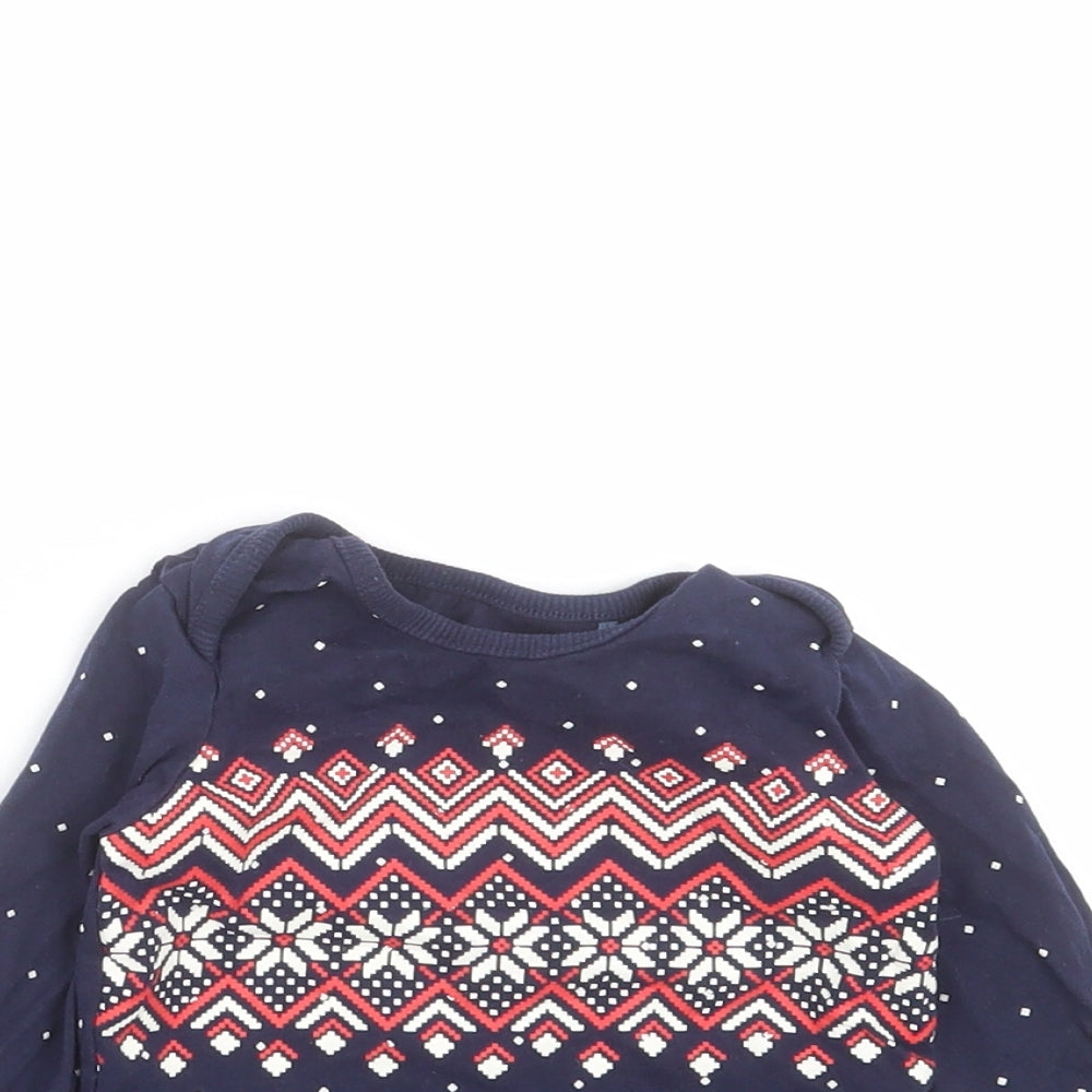 George Baby Blue Geometric  Basic T-Shirt Size 3-6 Months