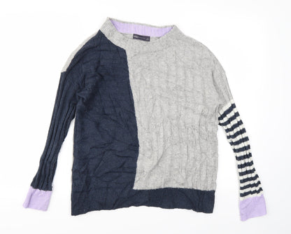 Marks & Spencer Womens Multicoloured Geometric  Pullover Jumper Size S