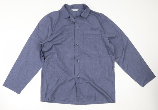 Marks and Spencer Mens Blue    Button-Up Size L