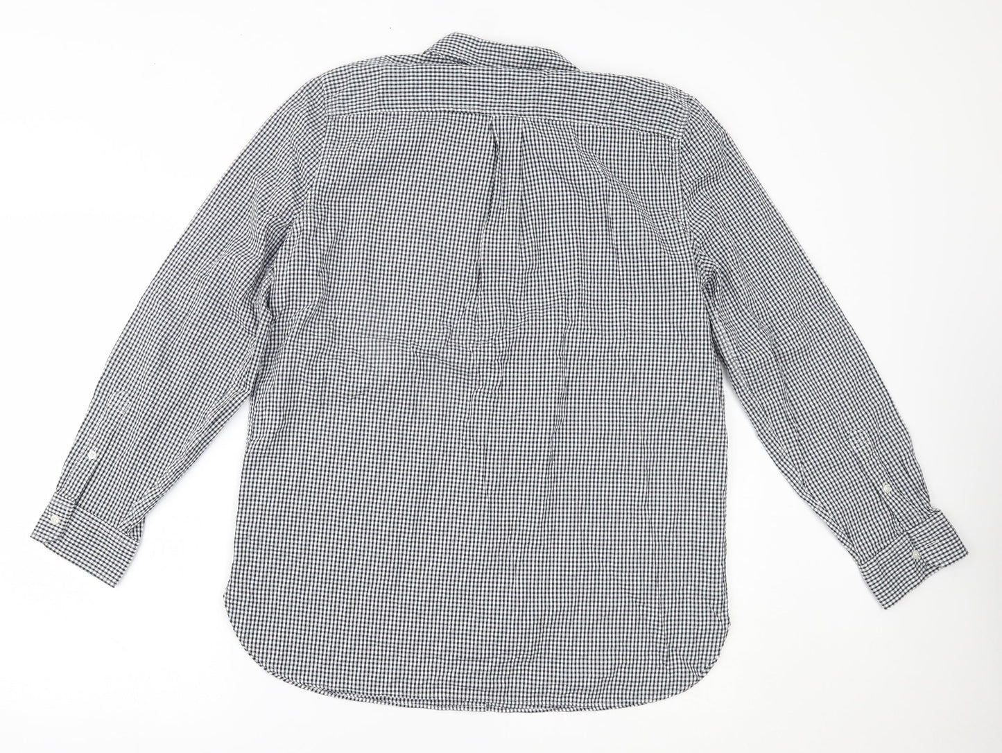 Goodthreads Mens Black Plaid   Button-Up Size M
