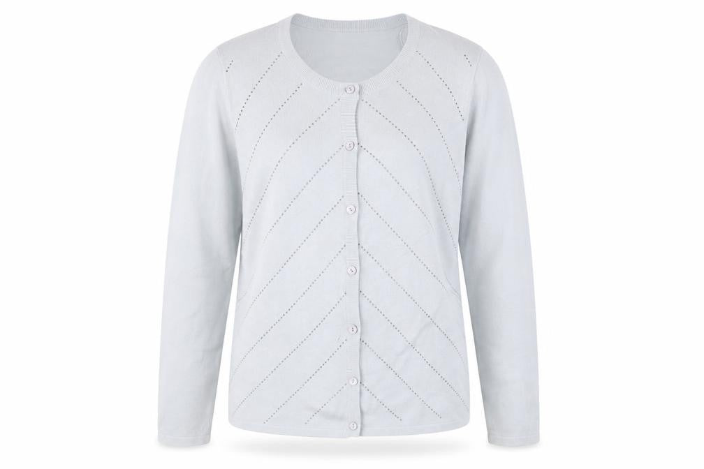 Text Womens Grey   Cardigan Jumper Size L