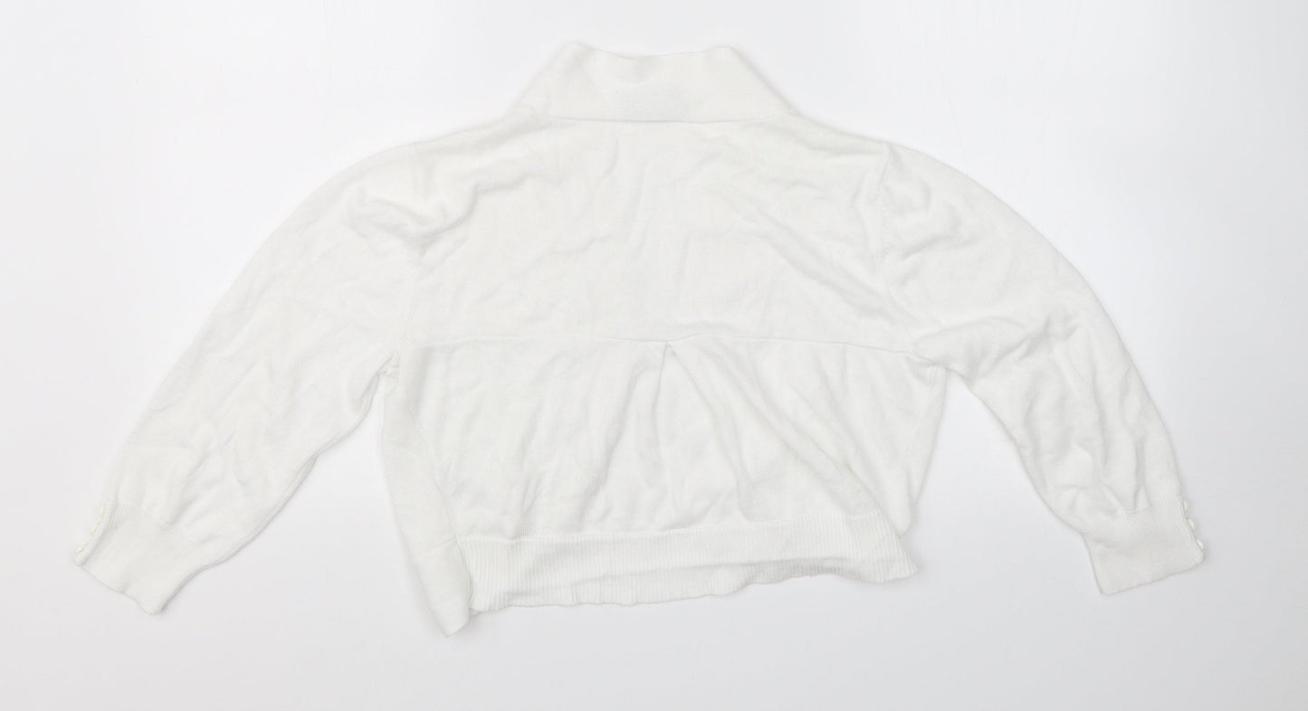 Wallis Womens White   Pullover Jumper Size M