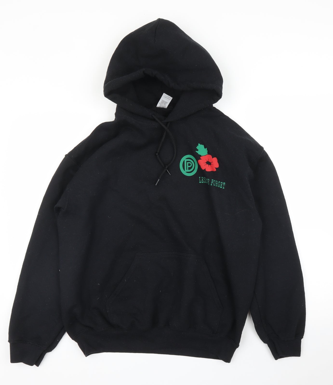 Gildan Mens Black   Pullover Hoodie Size M