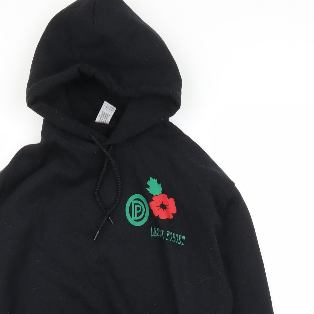 Gildan Mens Black   Pullover Hoodie Size M