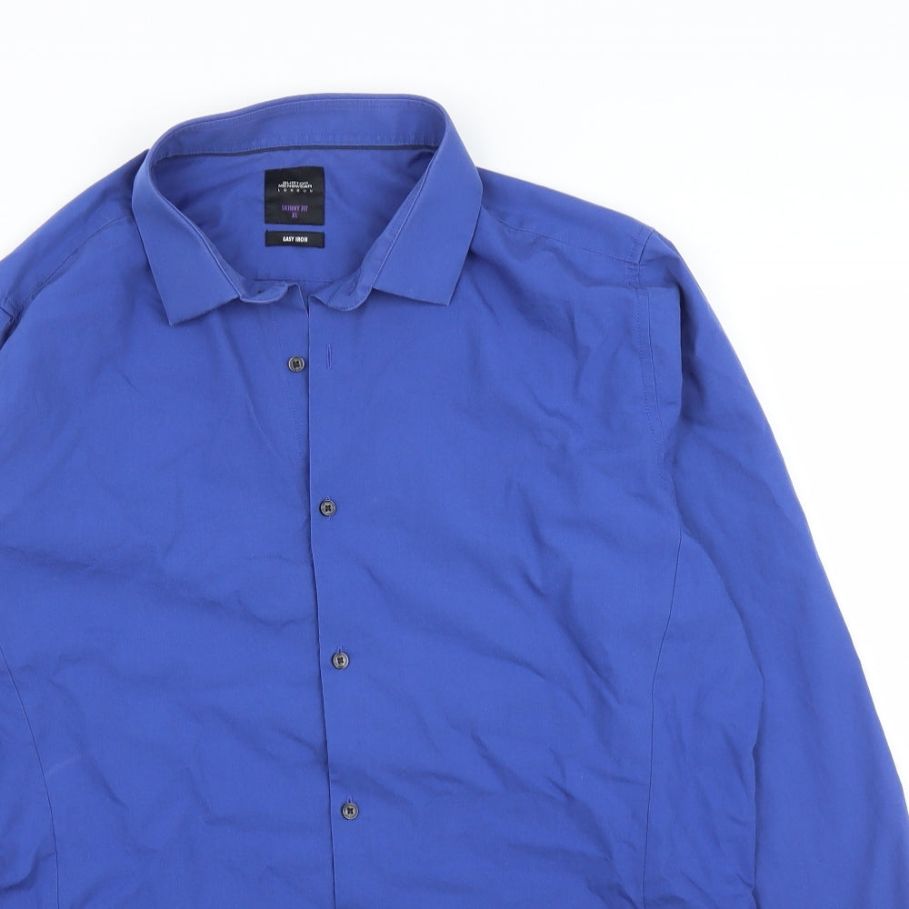 Burton Mens Blue    Button-Up Size XL