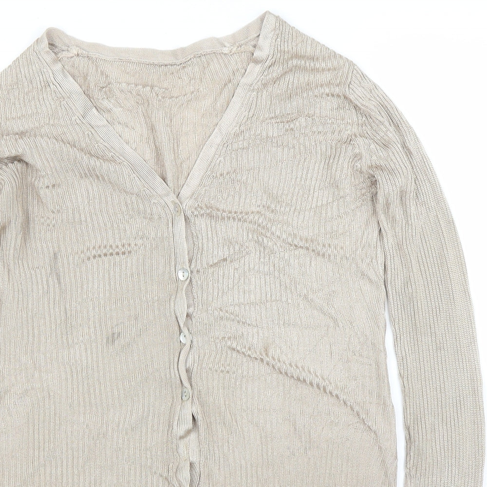 New Look Womens Gold   Cardigan Jumper Size 10