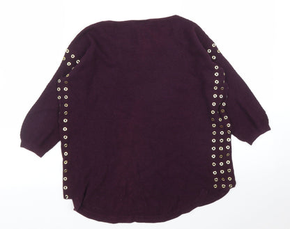 Warehouse Womens Purple   Pullover Jumper Size 6