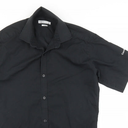 Kustom Kit Mens Black    Button-Up Size 14