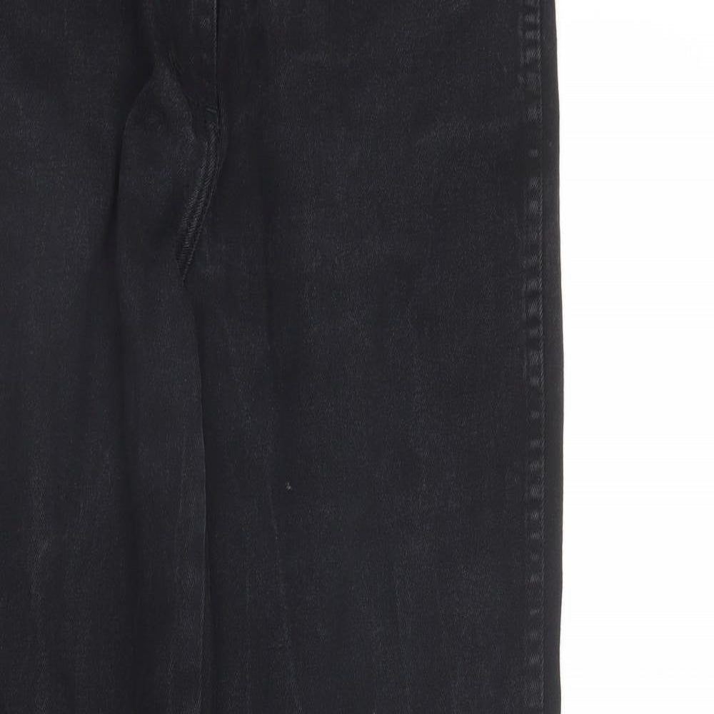 Brooks Mens Black  Denim Bootcut Jeans Size 16 L30 in