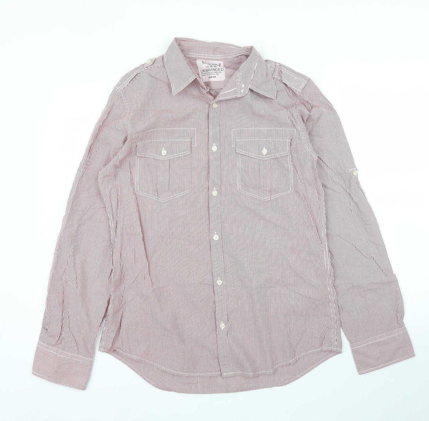NEXT Mens Purple Striped   Button-Up Size M
