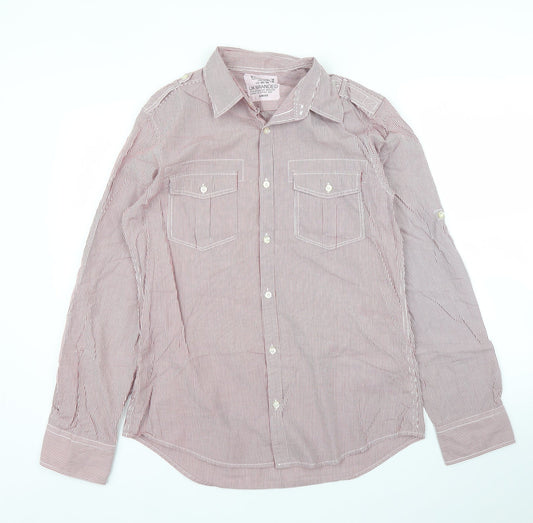 NEXT Mens Purple Striped   Button-Up Size M