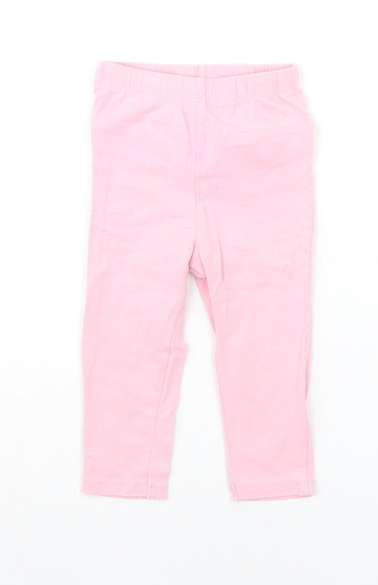 George Baby Pink Ikat  Jogger Trousers Size 12-18 Months