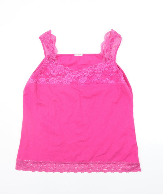 Damart Womens Pink   Basic Tank Size XL