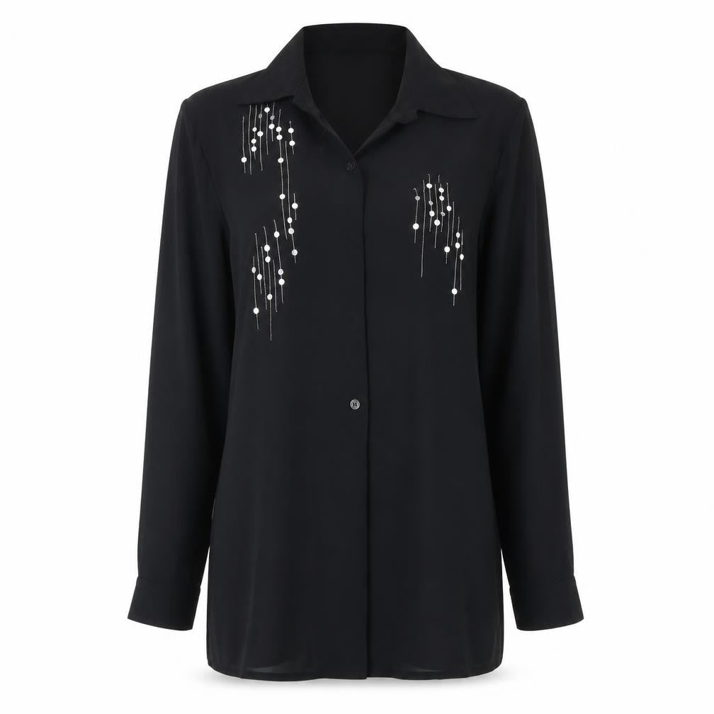 NEXT Womens Black   Basic Button-Up Size 8