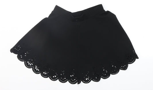 Preworn Womens Black   A-Line Skirt Size S