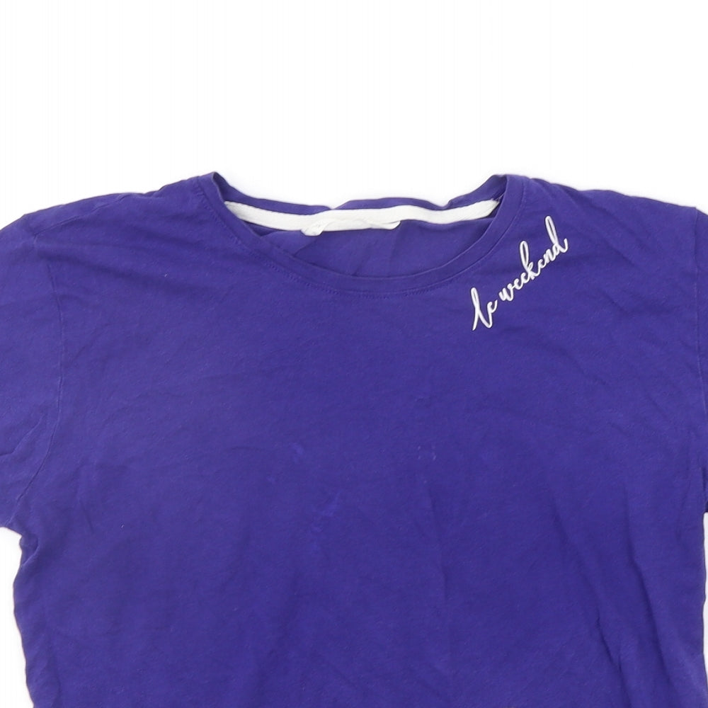 Marks and Spencer Womens Purple   Basic T-Shirt Size 8