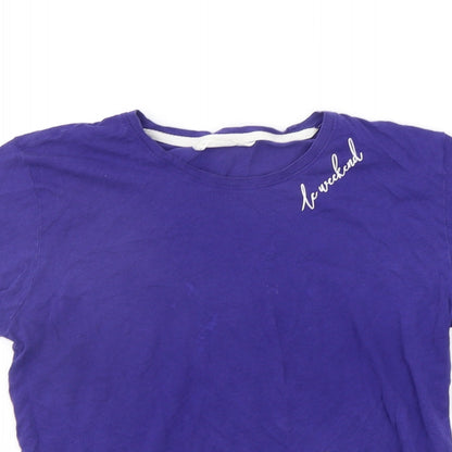 Marks & Spencer Womens Purple   Basic T-Shirt Size 8