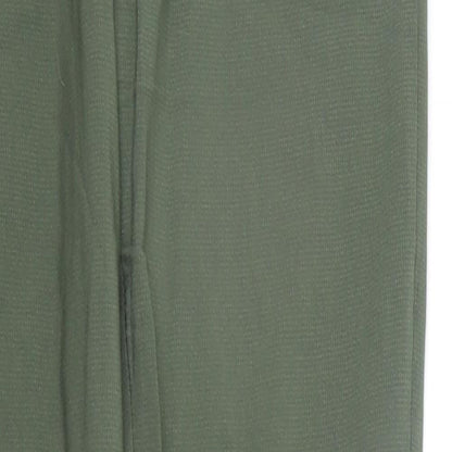 Preworn Womens Green Houndstooth  Trousers  Size L L28 in
