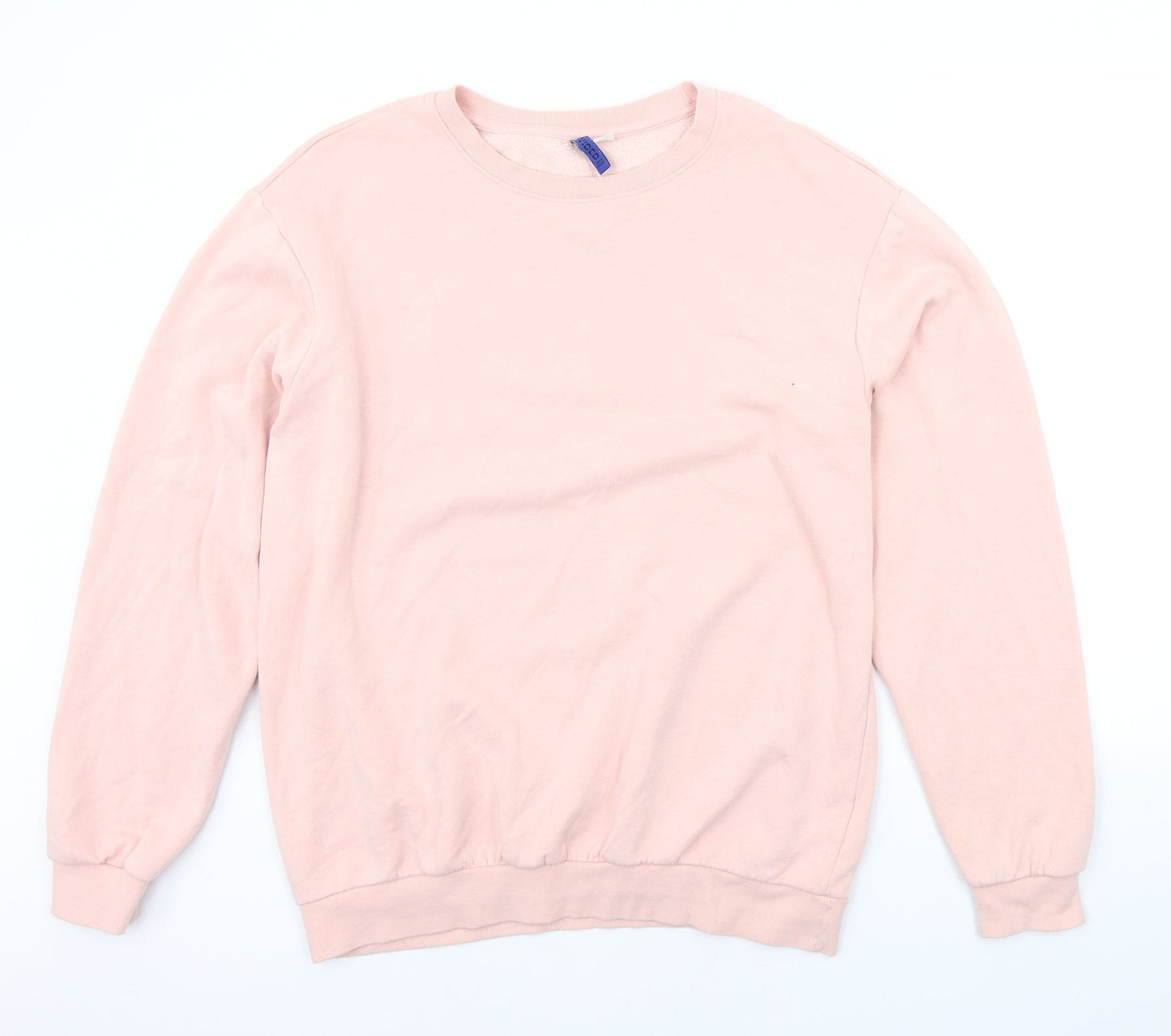 Divided Womens Pink Houndstooth  Pullover Jumper Size M