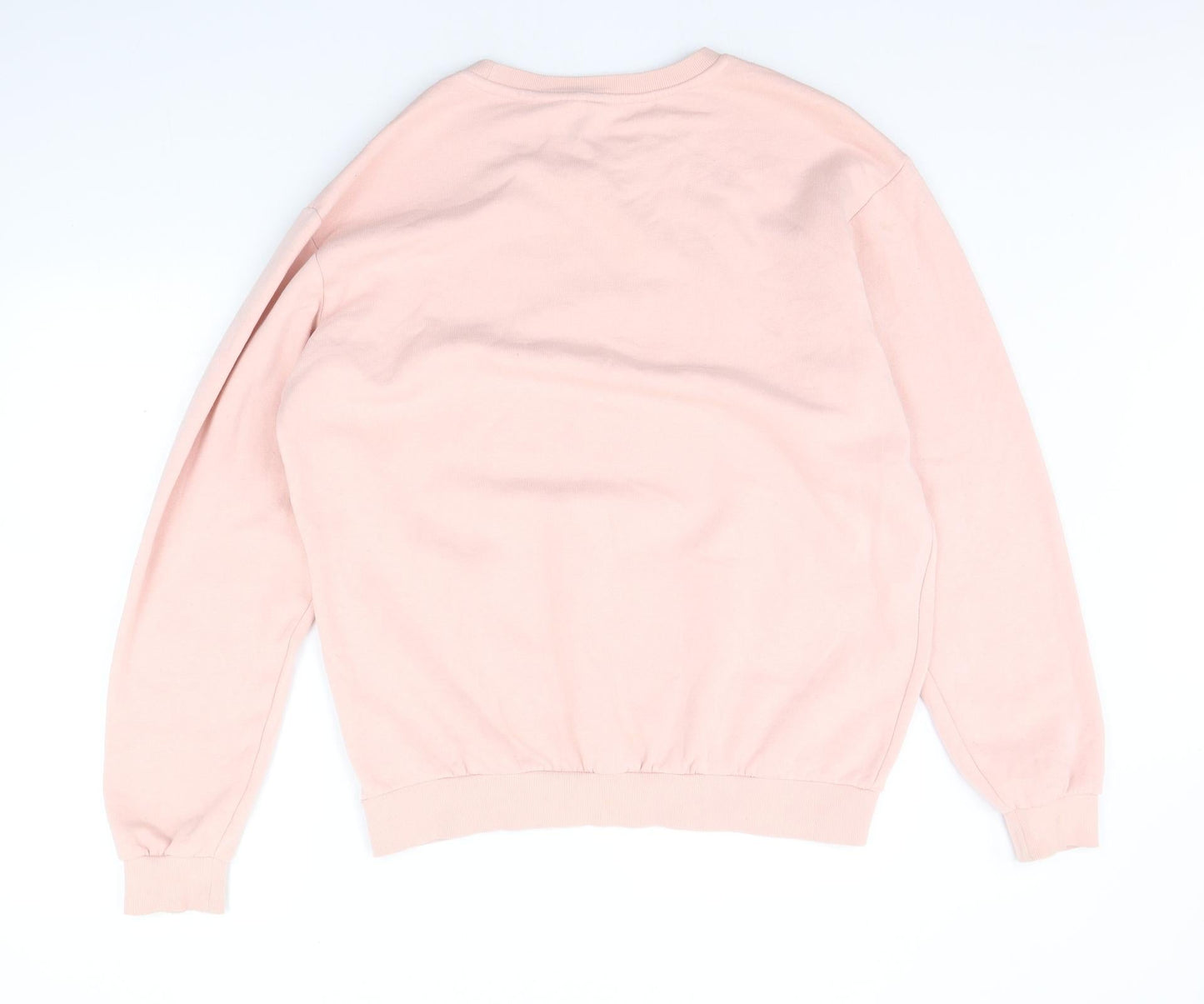 Divided Womens Pink Houndstooth  Pullover Jumper Size M