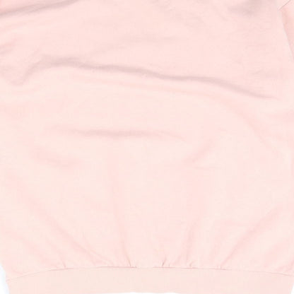 Divided Womens Pink Houndstooth  Pullover Jumper Size M