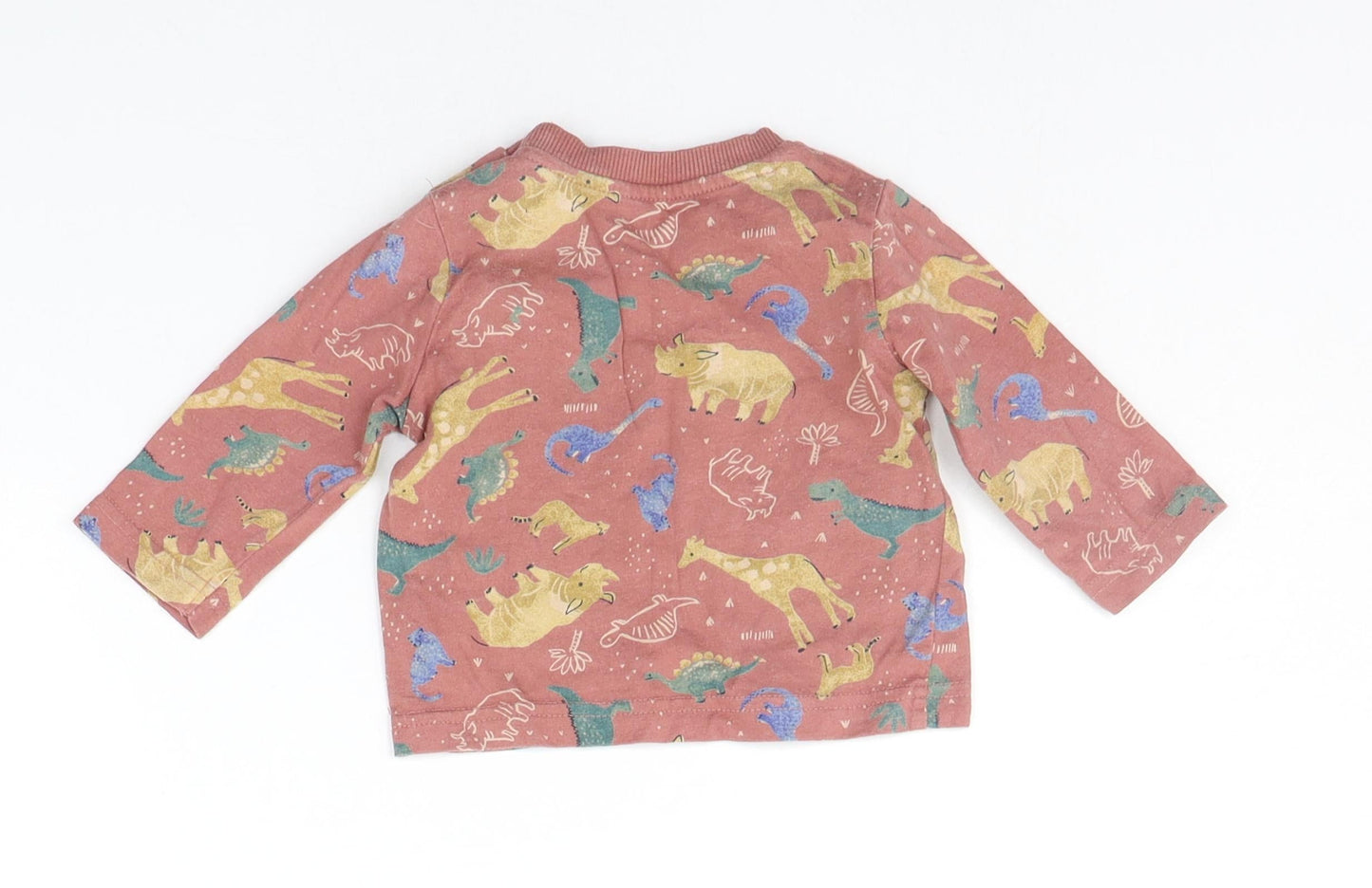 Nutmeg Baby Red Geometric  Basic T-Shirt Size 3-6 Months  - animals