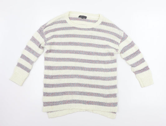 Marks and Spencer  Womens Beige Striped  Pullover Jumper Size 12