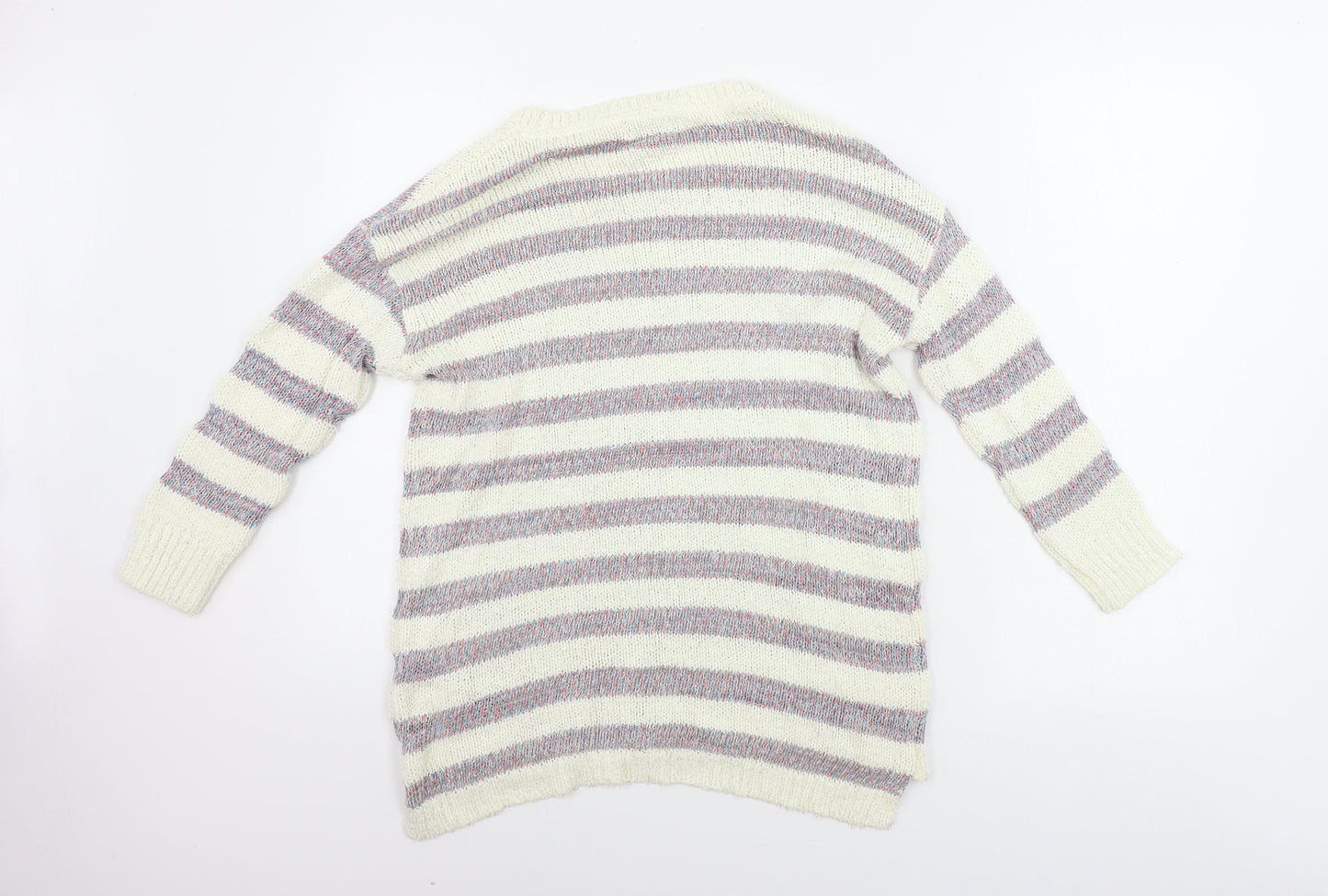 Marks and Spencer  Womens Beige Striped  Pullover Jumper Size 12