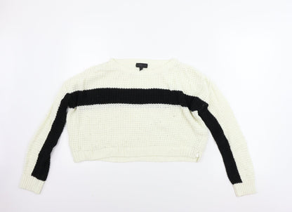 Topshop  Womens Ivory   Pullover Jumper Size 8