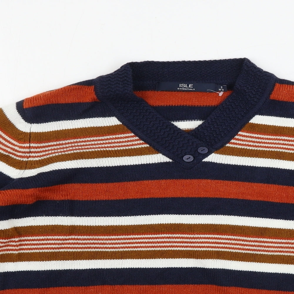 ISLE     Womens Brown Striped  Pullover Jumper Size S