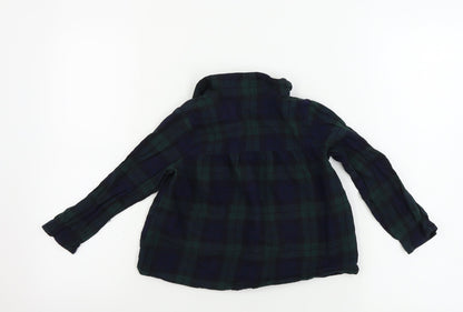 Preloved H&M  Girls Green Check  Basic Button-Up Size 3-4 Years - Back