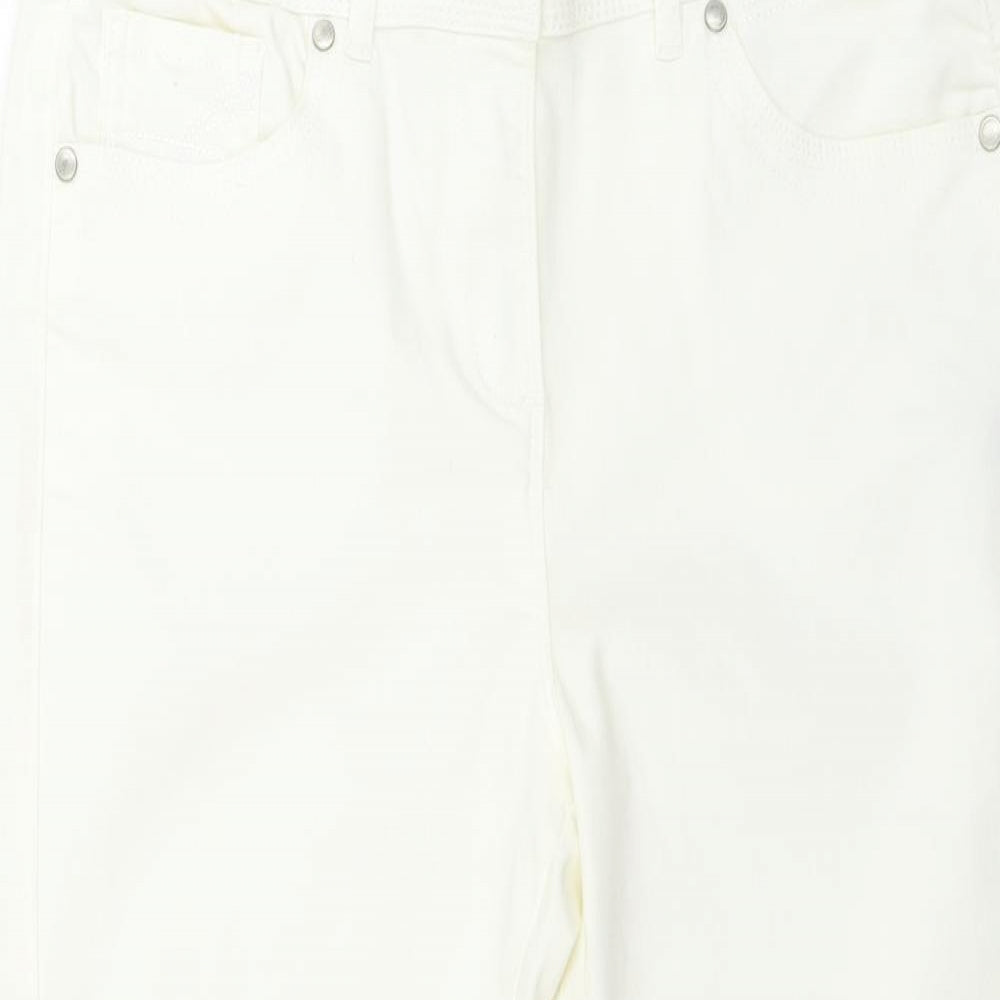 M&Co Womens Ivory   Trousers  Size 12 L20 in